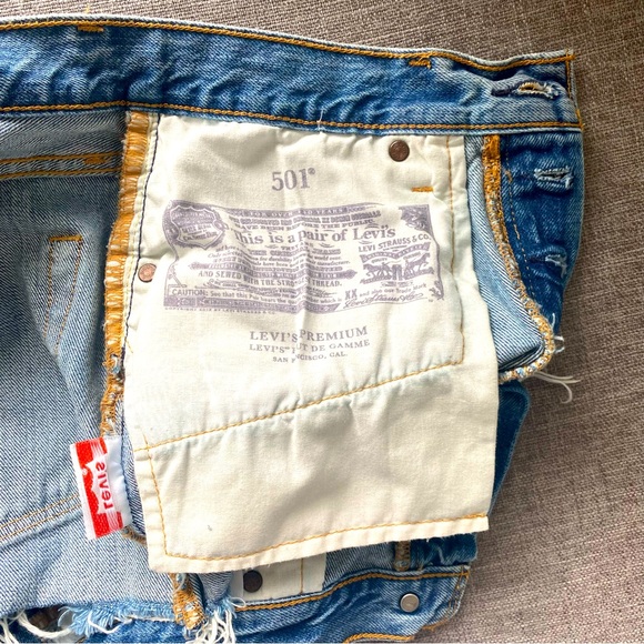 Levi’s denim shorts NWOT high rise 501 W27 - Picture 6 of 8